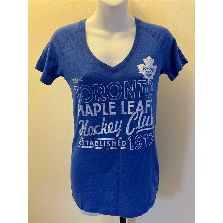 Toronto Maple Leafs Womens Size S Small Blue Shirt Image 1