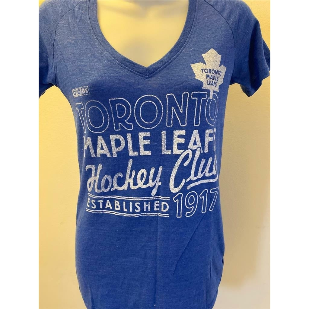 Toronto Maple Leafs Womens Size S Small Blue Shirt Image 3