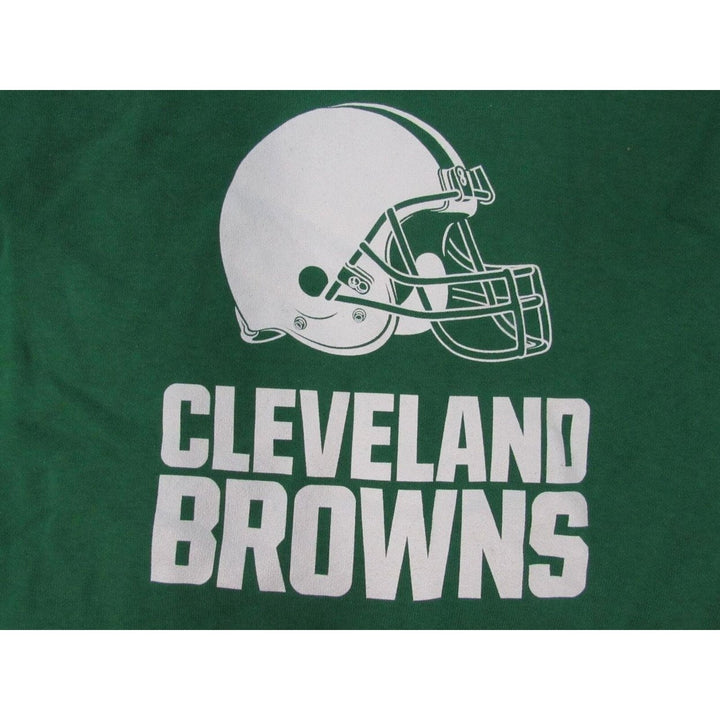 Cleveland Browns Womens Size 2XL 2XLarge Green V-Neck Hoodie Image 3