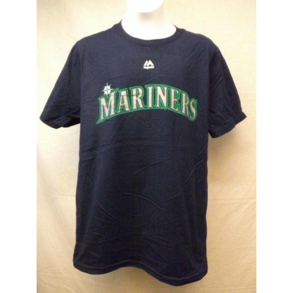 Seattle Mariners 22 Robinson Cano Majestic Youth Large L 14/16 Blue Shirt Image 4