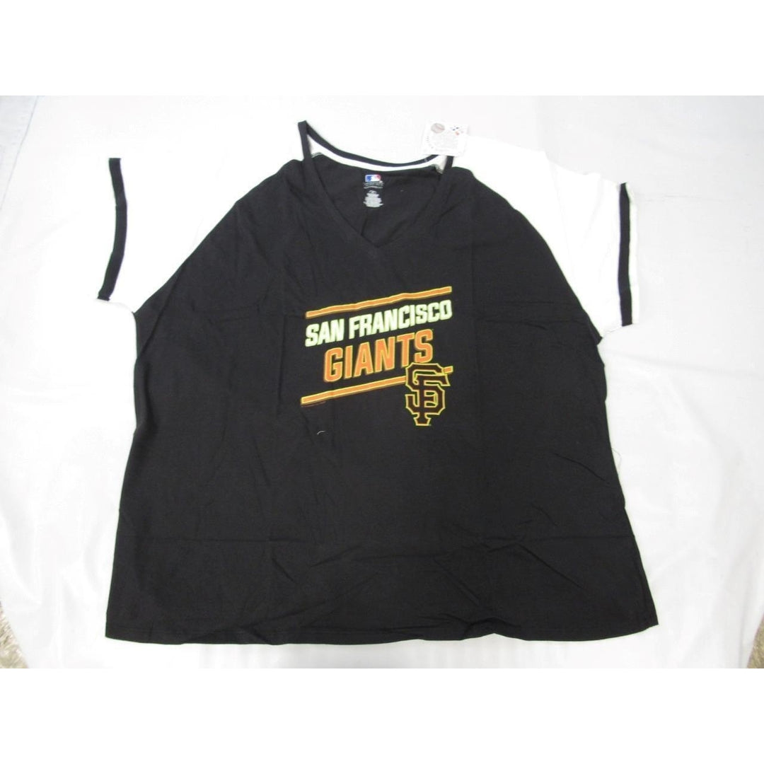 San Francisco Giants Womens Plus Size 4XL Black Shirt Image 1