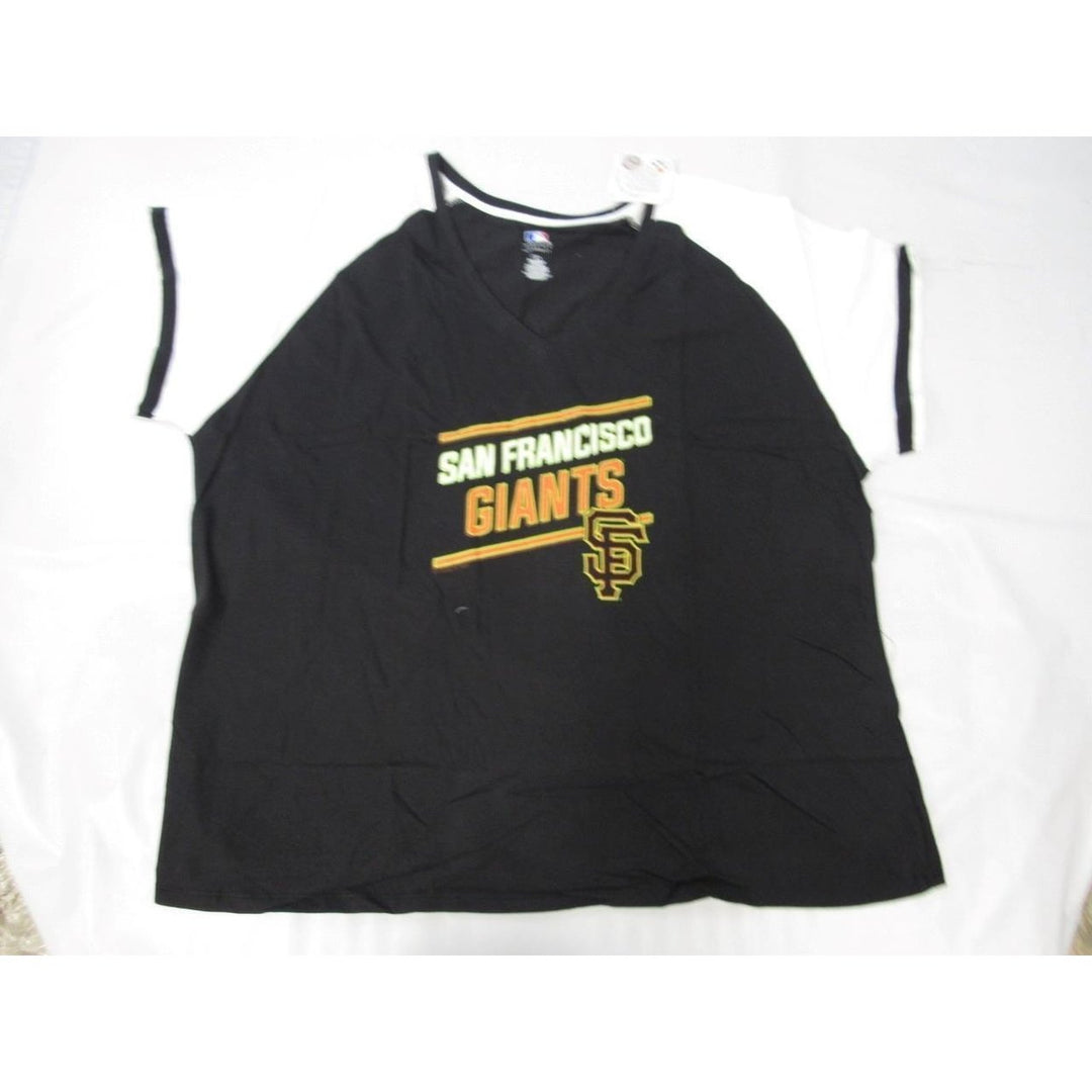 San Francisco Giants Womens Plus Size 4XL Black Shirt Image 4