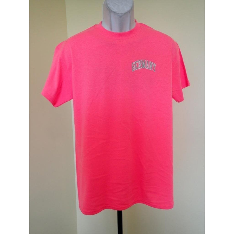 - GERMANY adult unisex MEDIUM M bright pink T-Shirt Image 1