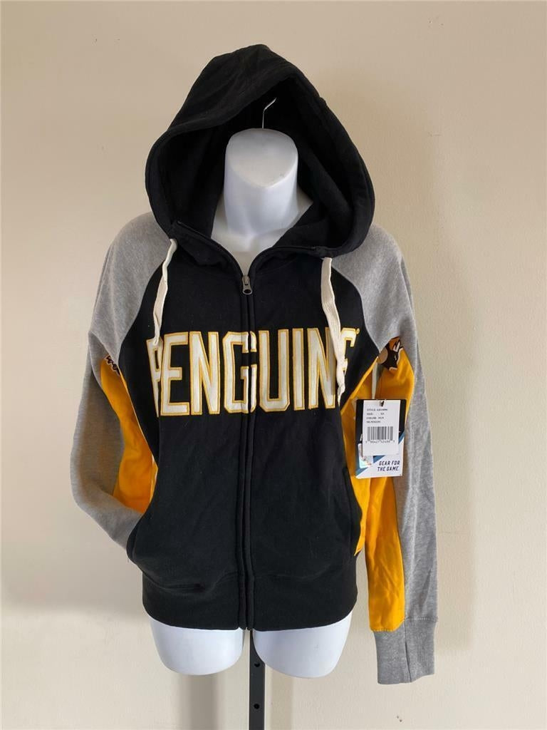 Pittsburgh Penguins Womens Size XS Hands High Zip Up Hoodie Image 1