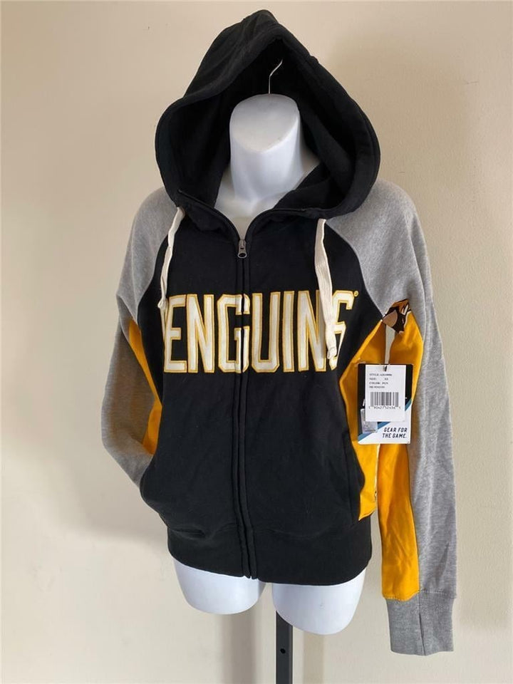 Pittsburgh Penguins Womens Size XS Hands High Zip Up Hoodie Image 2