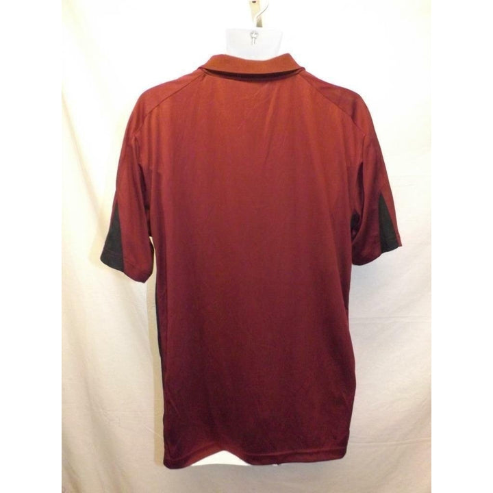 US Army USA Mens Size L Large Maroon Polyester Polo Shirt Image 3