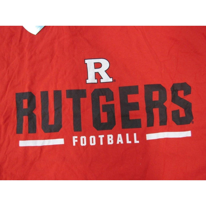 Rutgers Black Knights Football Mens Size 2XL Red Long Sleeve Shirt Image 2