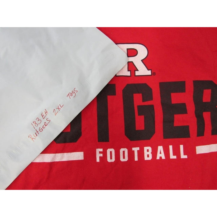 Rutgers Black Knights Football Mens Size 2XL Red Long Sleeve Shirt Image 4