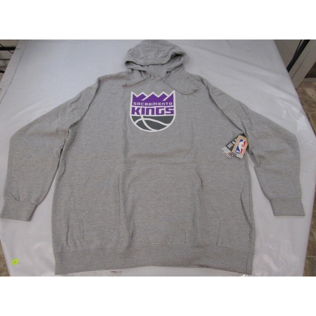 Sacramento Kings Mens Size 3XLT 3XL-Tall Majestic Gray Hoodie Image 4