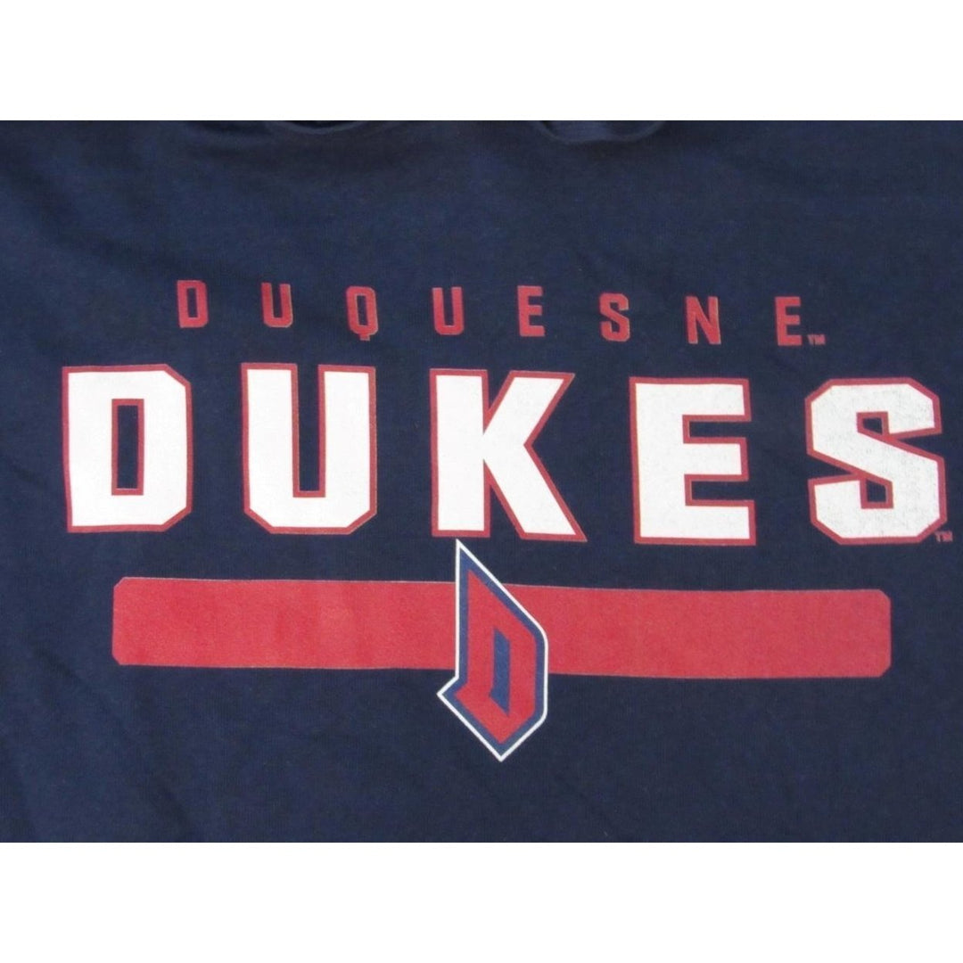 Duquesne Dukes Mens Size 4XL 4XLarge Navy Blue Hoodie Image 3