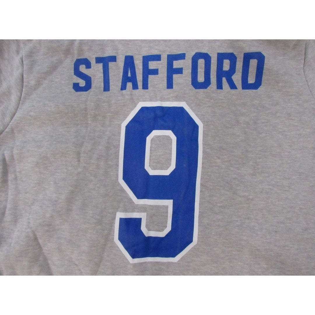 Los Angeles Rams 9 Matthew Stafford Womens Size 2XL Gray V-Neck Hoodie Image 4