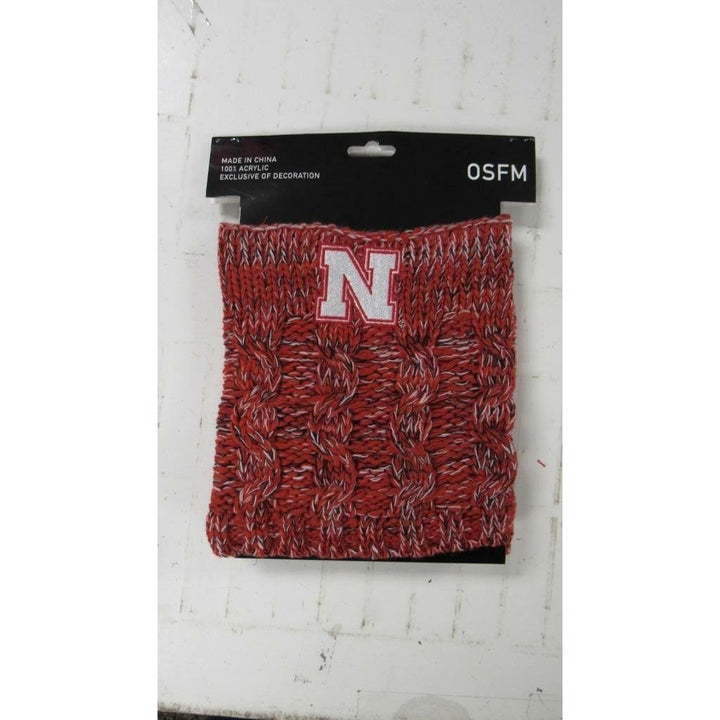 Nebraska Corn Huskers Cornhuskers Womens OSFA Red Knit Boot Cuffs 16 Image 3