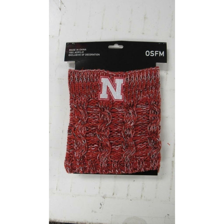 Nebraska Corn Huskers Cornhuskers Womens OSFA Red Knit Boot Cuffs 16 Image 4