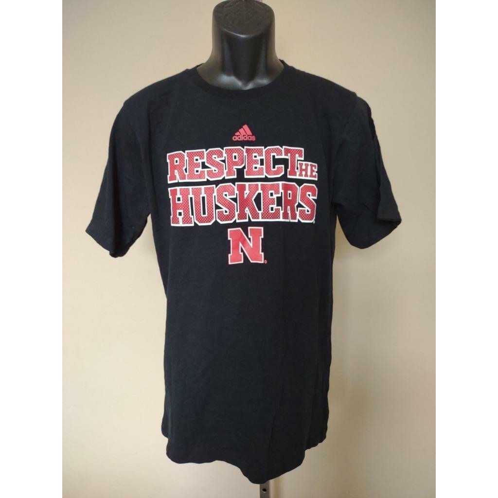 Nebraska Cornhuskers Youth Size XL 18 Black Adidas Shirt Image 1