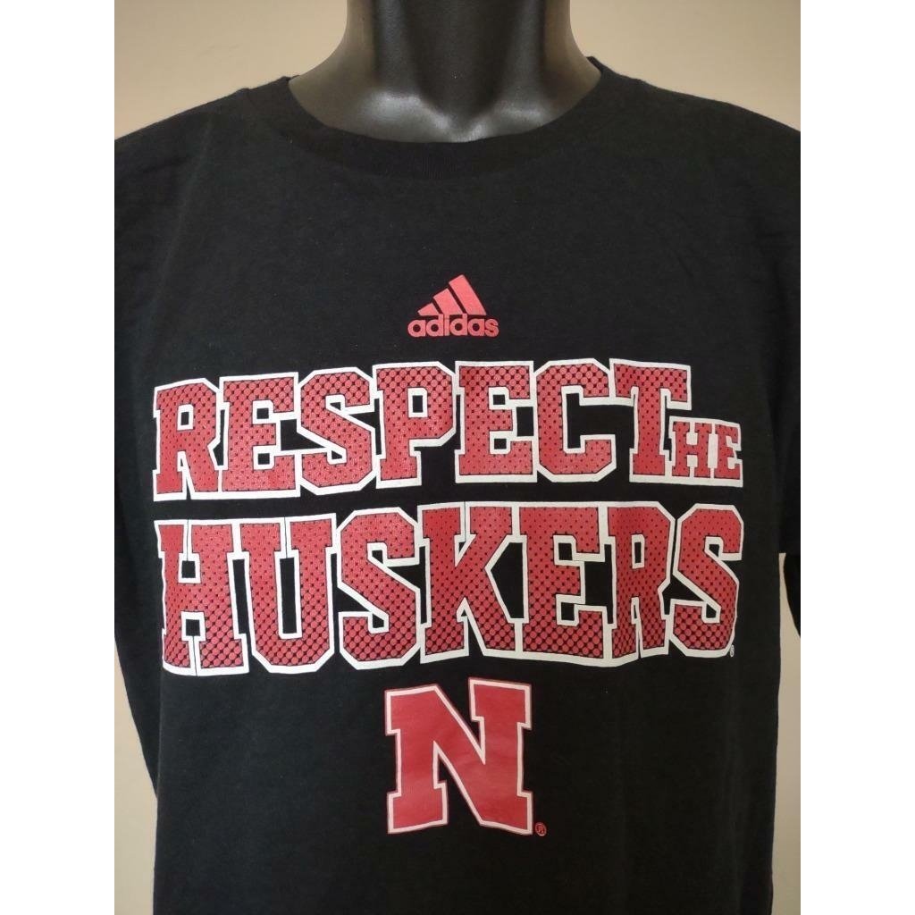 Nebraska Cornhuskers Youth Size XL 18 Black Adidas Shirt Image 2