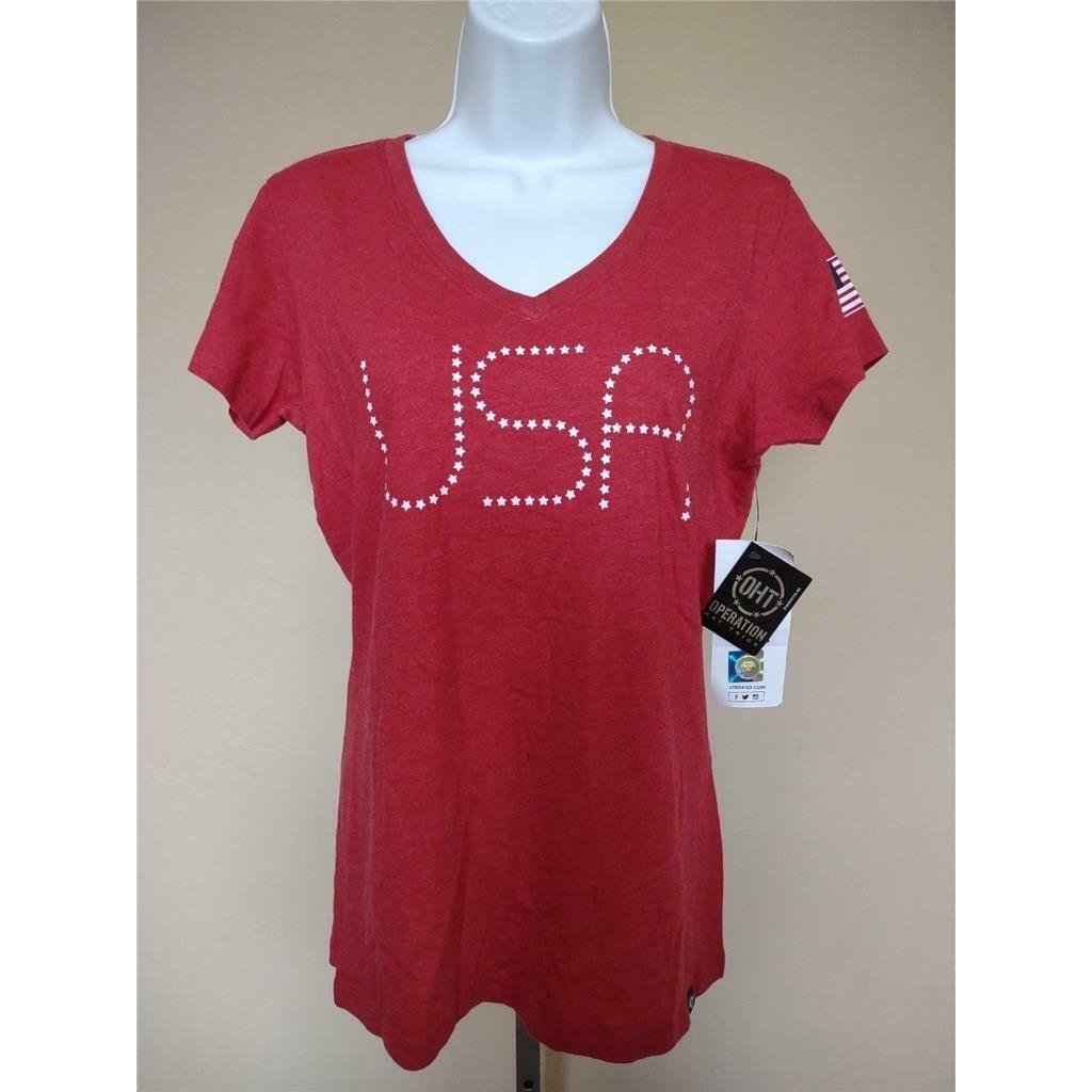 USA Womens Size S Small Red OHT Shirt Image 1