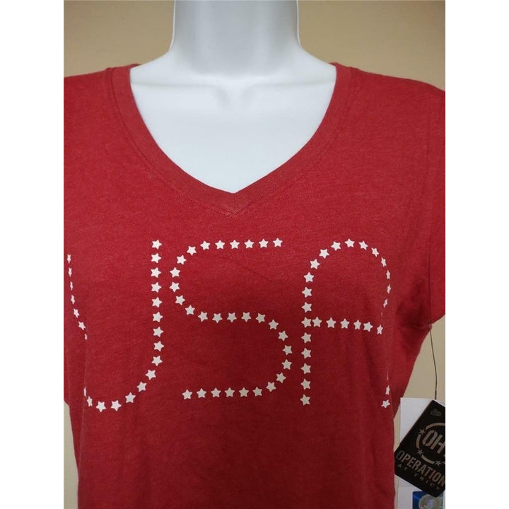 USA Womens Size S Small Red OHT Shirt Image 2