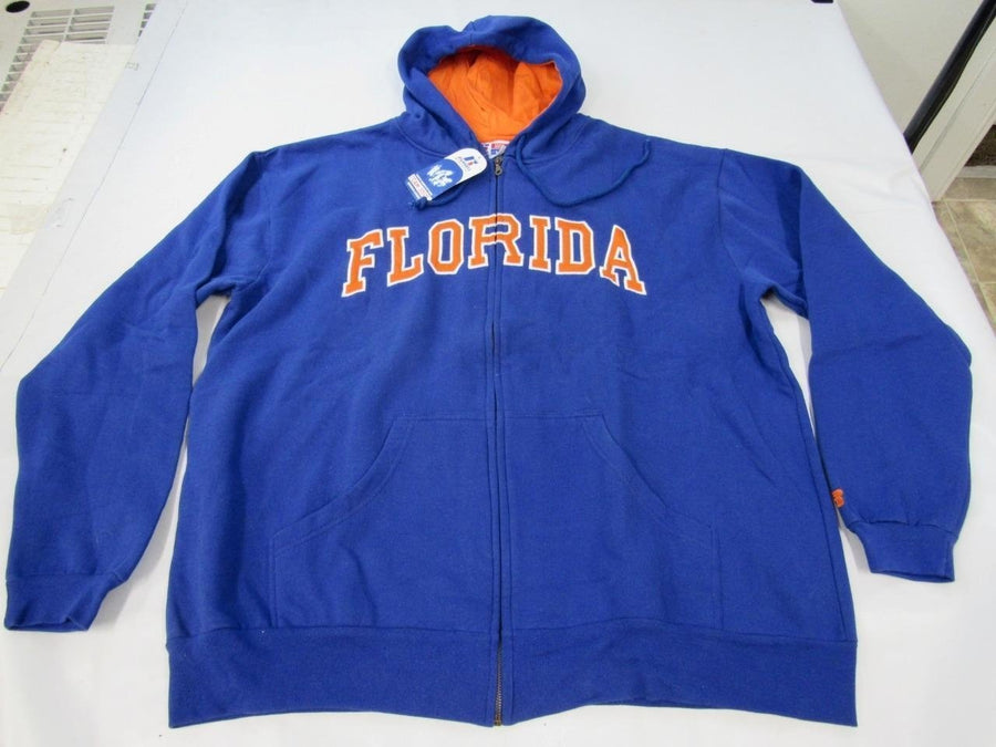 Florida Gators Mens Size L-Tall Blue Russell Full Zip Hoodie Image 1