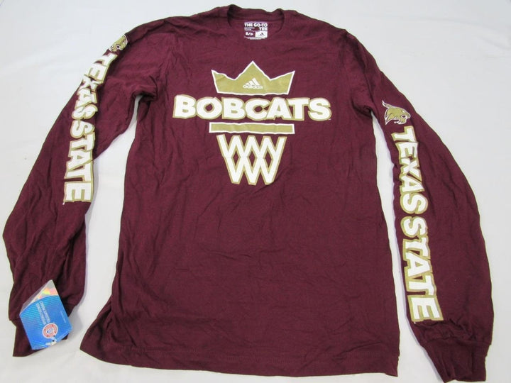 Texas State Bobcats Mens Size S Small Adidas Red Long Sleeve Shirt Image 1