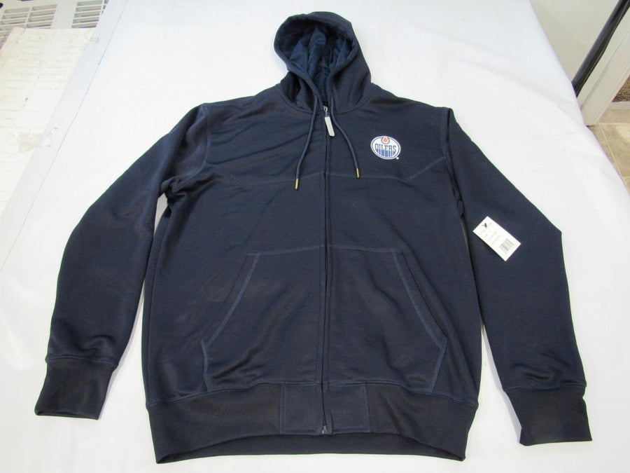 Edmonton Oilers Mens Sizes L Large Blue Full Zip Hoodie Image 1