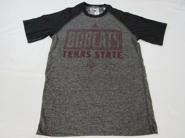 Texas State Bobcats Mens Size S Adidas Heathered Black Climalite Shirt Image 1