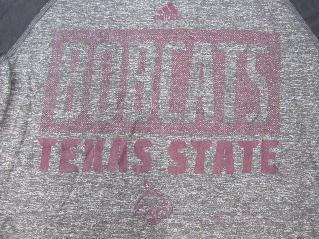 Texas State Bobcats Mens Size S Adidas Heathered Black Climalite Shirt Image 3