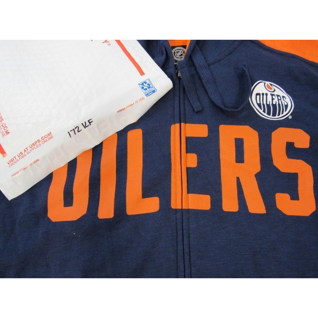 Edmonton Oilers Mens Size L Large G-III Full Zip Jacket Hoodie Image 6