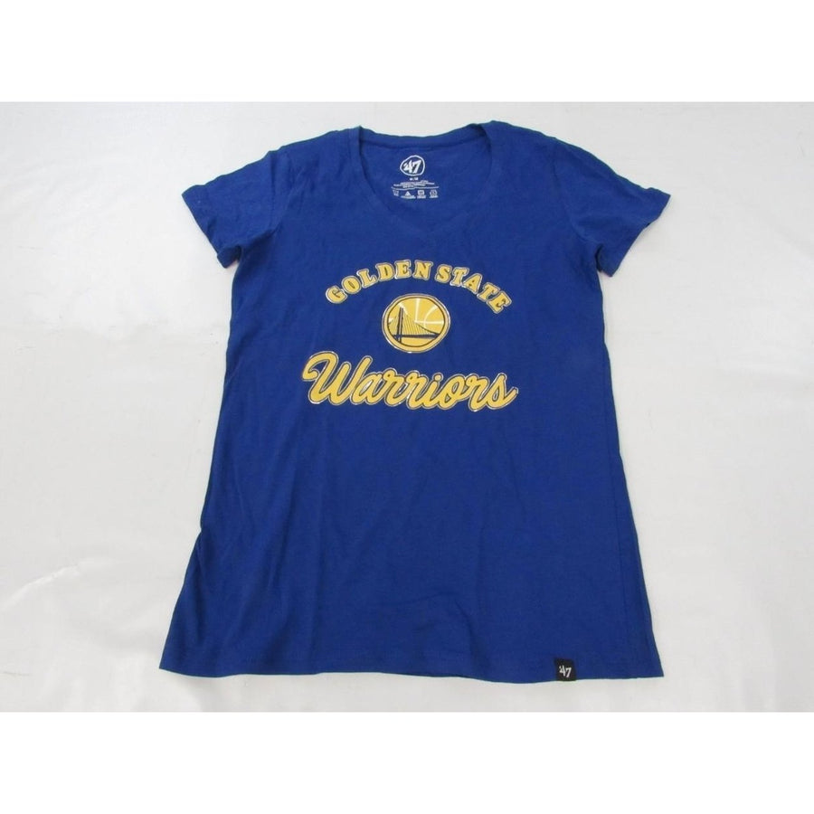 Golden State Warriors Womens Size M Medium Blue V-Neck Shirt Image 1