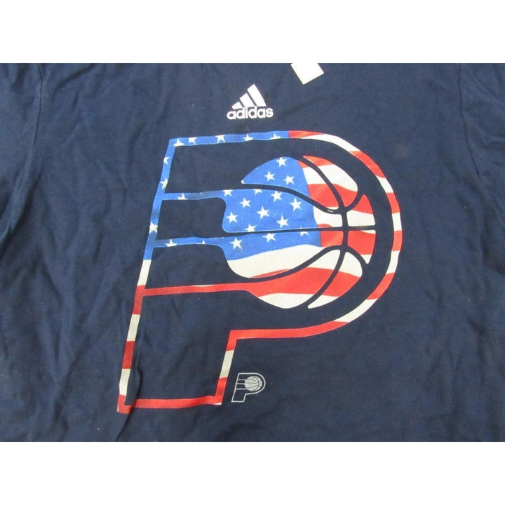 Indiana Pacers USA Themed Mens Size S Small Blue Adidas Shirt Image 3