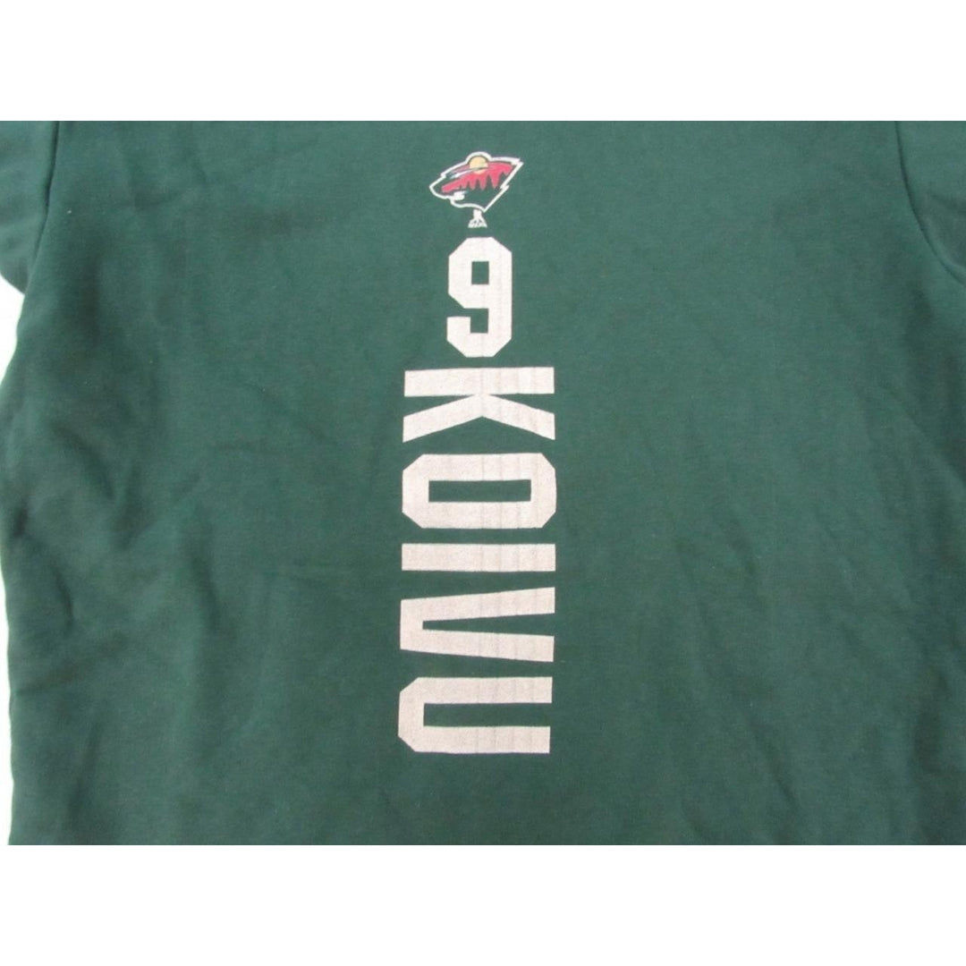 Minnesota Wild 9 Mikko Koivu Mens Size S Small Green Hoodie Image 4