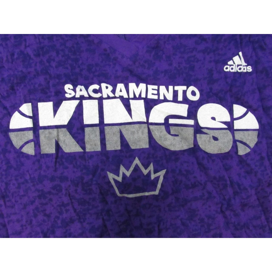 Sacramento Kings Womens Size L Large Purple Adidas Long Sleeve Shirt Image 4