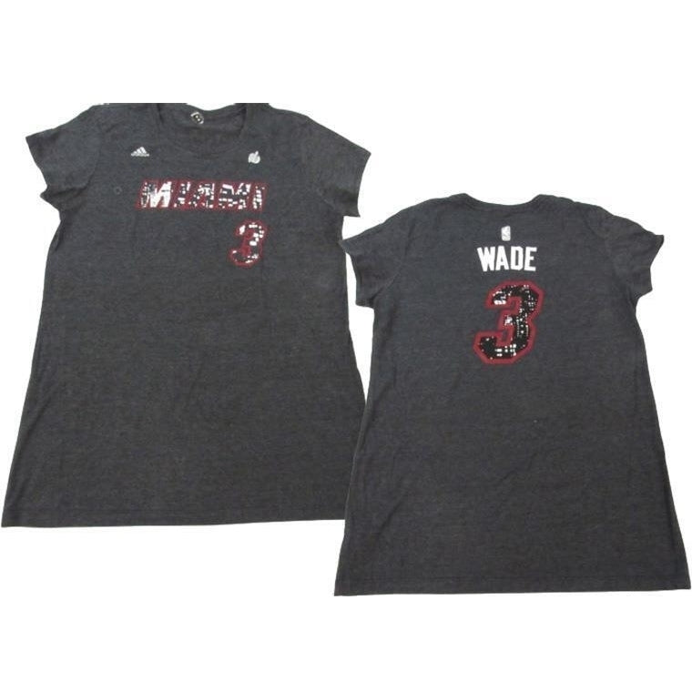 Miami Heat 3 Dwyane Wade Womens Size XL XLarge Shirt Image 1