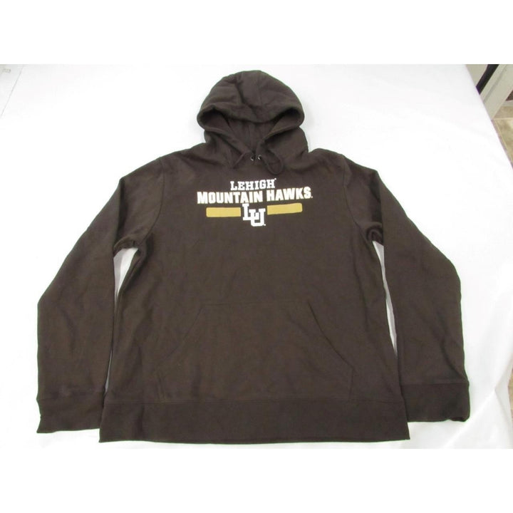 Lehigh Mountain Hawks Mens Size M Medium Brown Hoodie Image 1