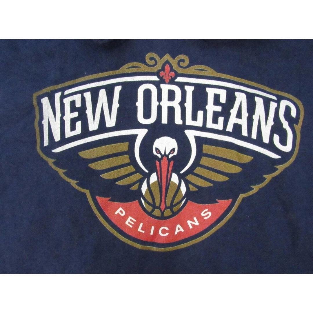 Orleans Pelicans Mens Size M Medium Dark Blue Hoodie Image 3