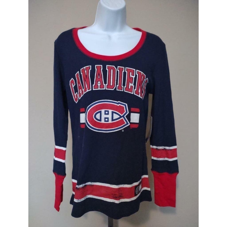 Montreal Canadiens Womens Size L Large Blue G-III Shirt Image 1