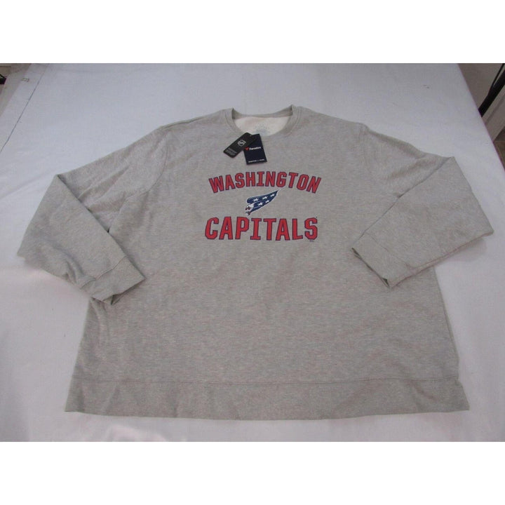 Washington Capitals Mens Size 4XL 4XLarge Grey Sweatshirt Image 1