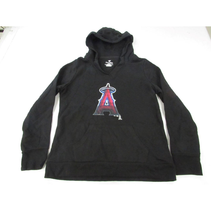 Los Angeles Angels 27 Mike Trout Womens Size L Large Black Hoodie Image 1