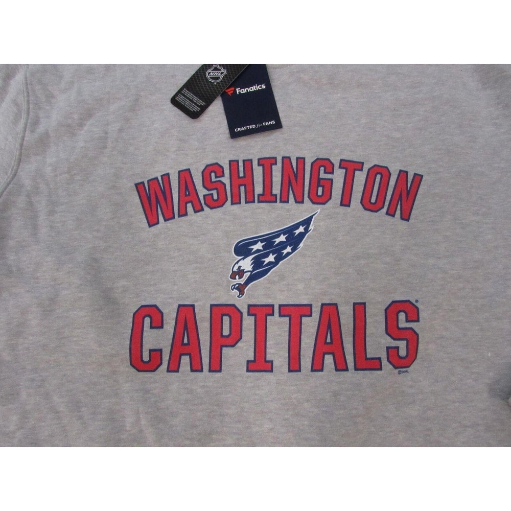 Washington Capitals Mens Size 4XL 4XLarge Grey Sweatshirt Image 2