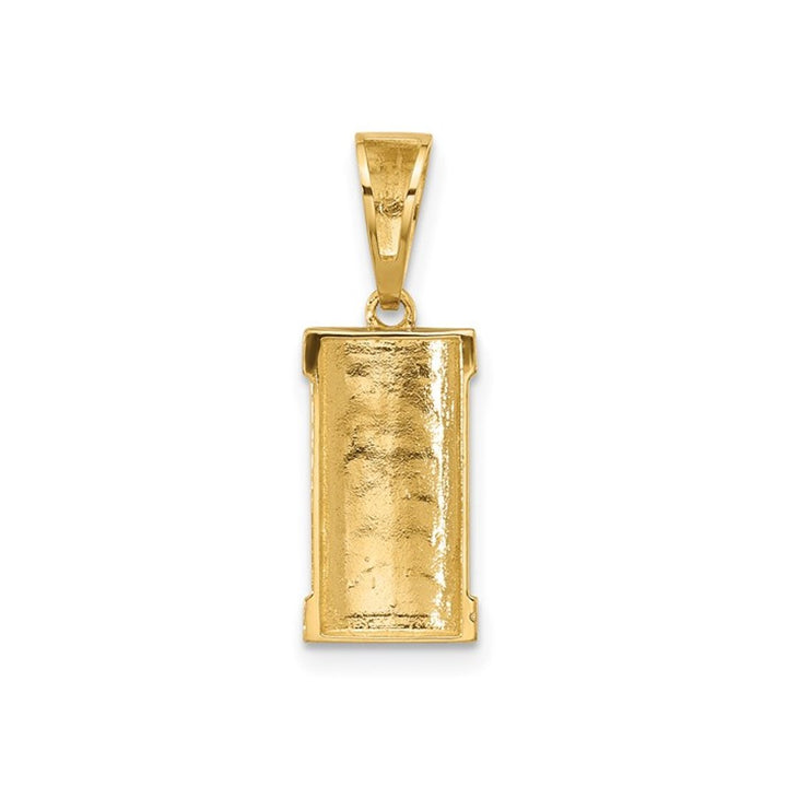 14K Yellow Gold Polished Mezuzah Pendant (No Chain) Image 4