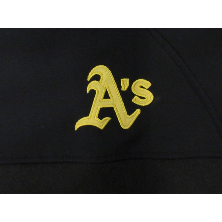 Oakland As Athletics Mens Size 4XL Black Majestic Full-Zip Jacket Hoodie Image 4