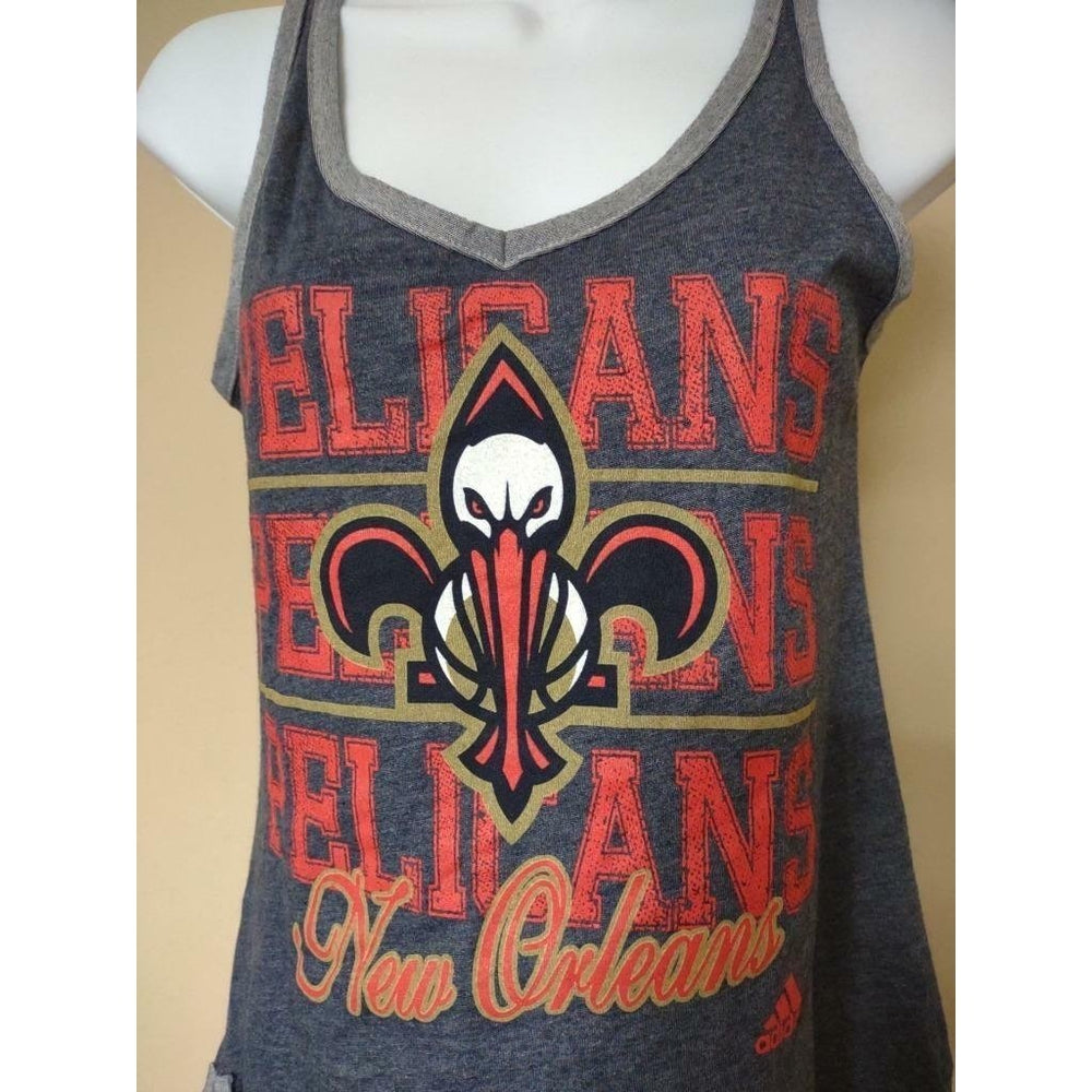 - Orleans Pelicans Womens Size S Small Blue Adidas Tank Top Image 2