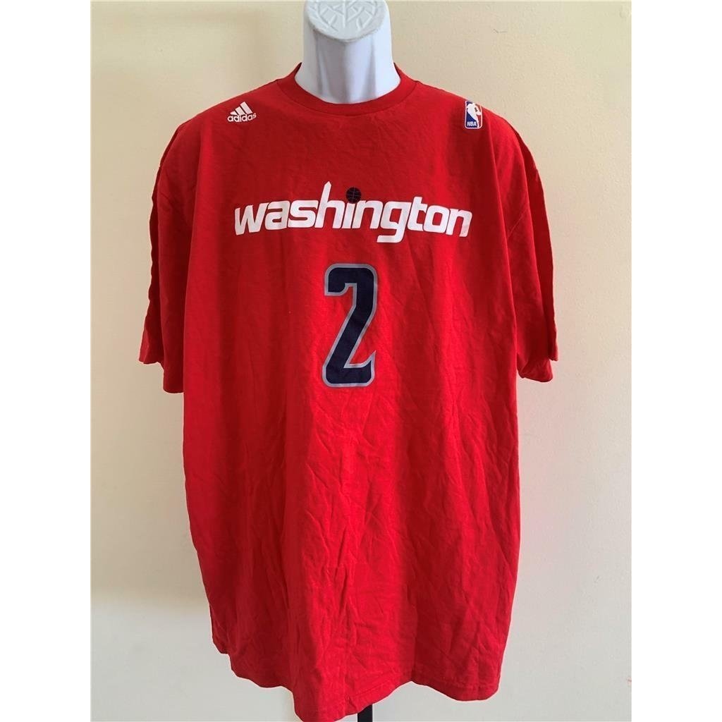 Washington Wizards 2 John Wall Mens Size 2XL Red Adidas Shirt Image 1