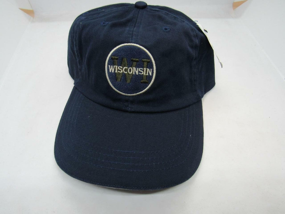 Wisconsin WI Mens Size OSFA Navy Blue Adjustable Hat Image 2