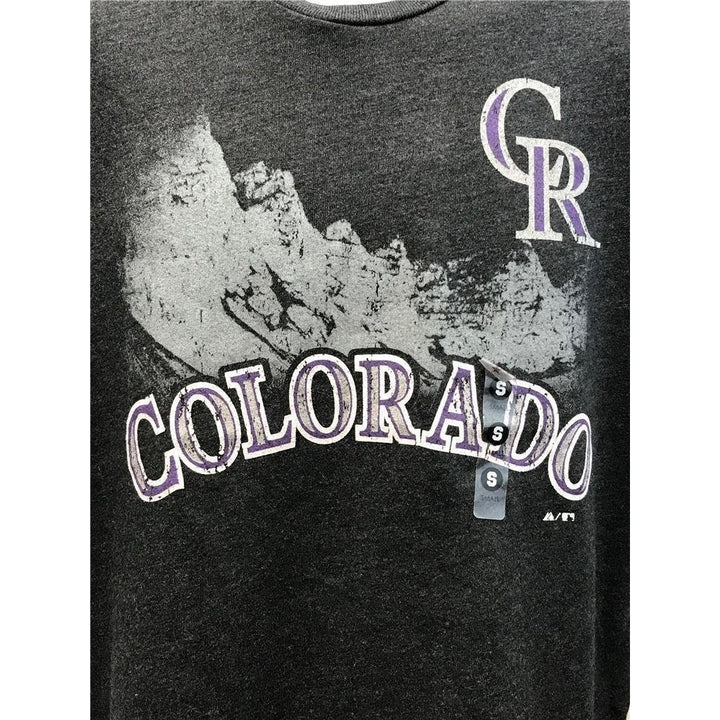 Colorado Rockies Men Size S Small Black Majestic Threads Shirt MSRP 32 Image 2