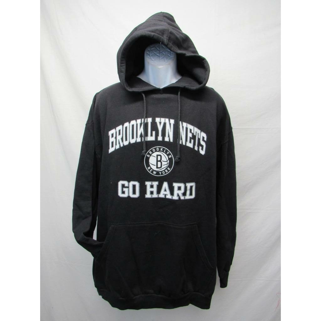 Brooklyn Nets Go Hard Mens Size 3XLT 3XL-Tall Black Majestic Hoodie Image 4