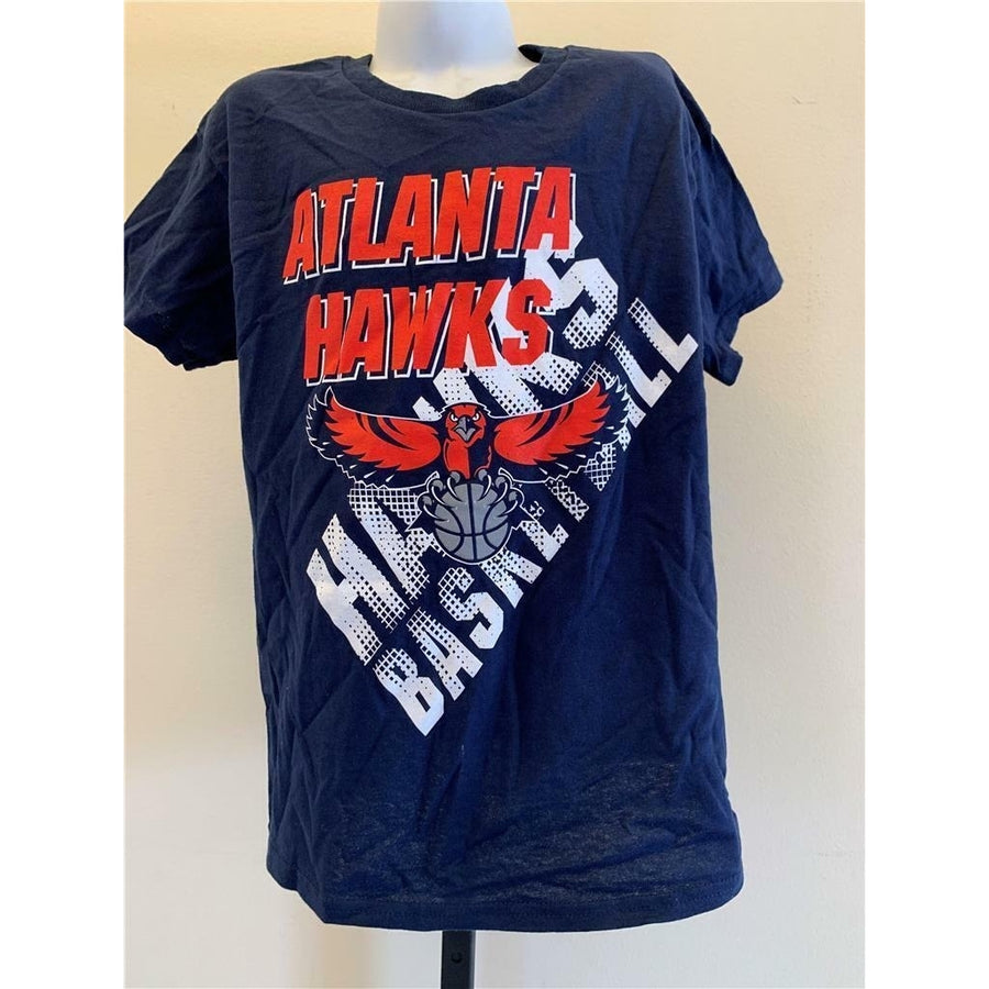 Atlanta Hawks Youth Size M Medium Blue Team Athletic Shirt Image 1