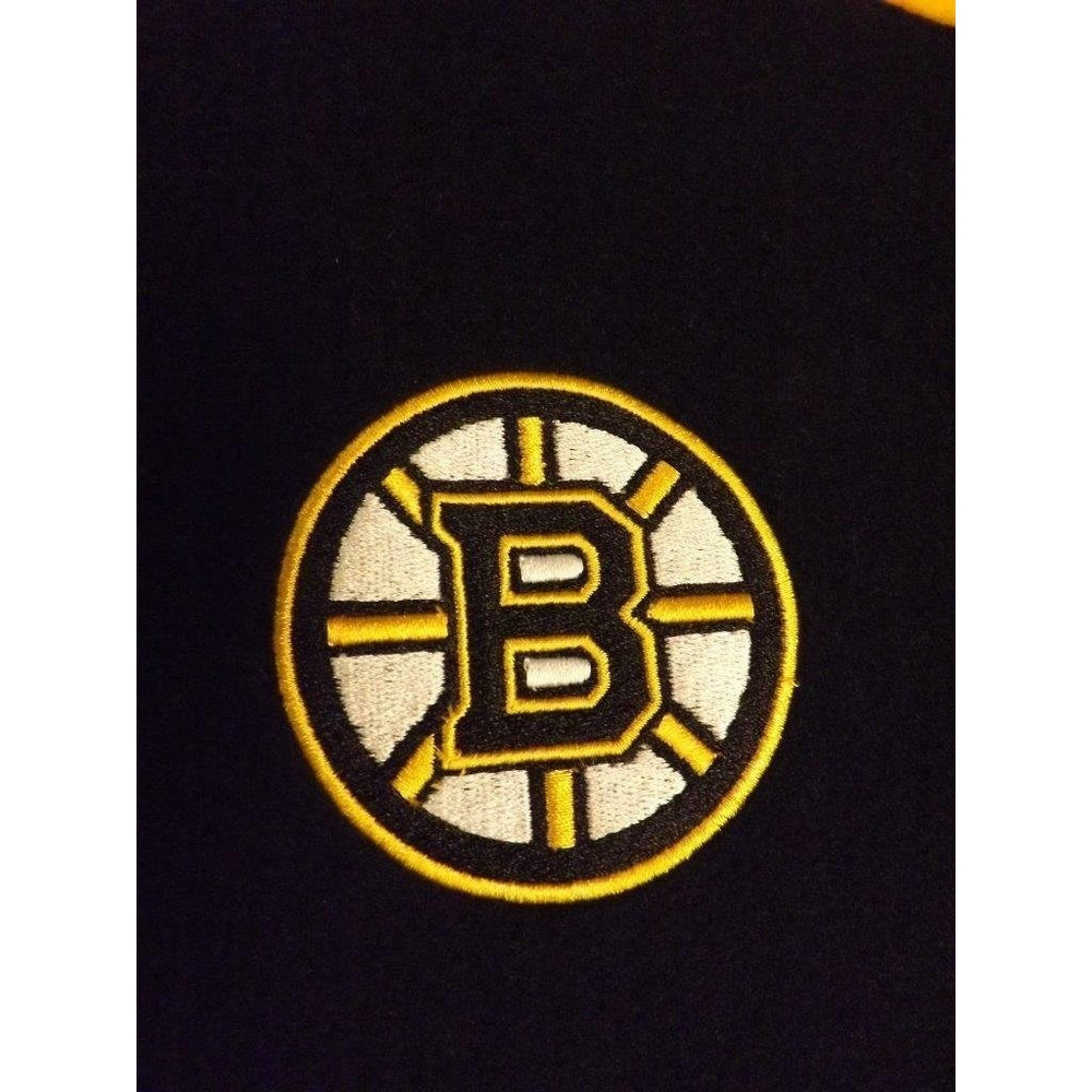 Mended Boston Bruins Youth Size L Large 10/12 Black Fleece Pullover Jacket Image 2