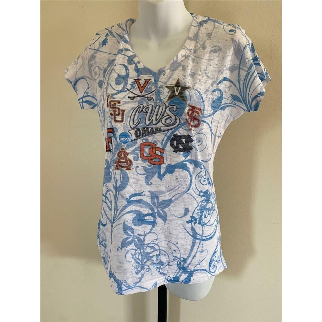 College World Series Womens Size M Medium White Shirt Image 1