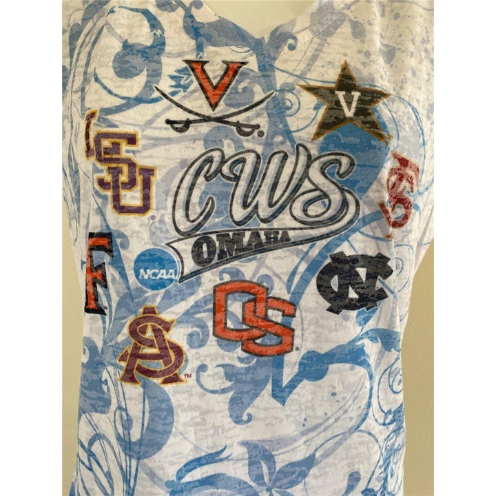 College World Series Womens Size M Medium White Shirt Image 2