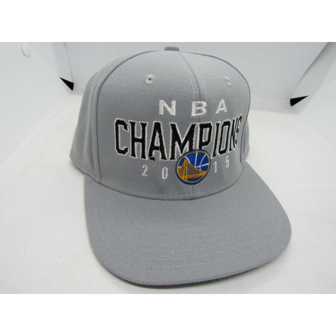 2015 NBA Champions Golden State Warriors Mens Size OSFA Adidas Snapback Hat Image 4